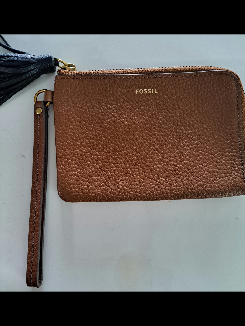 Fossil Brown Leather Wristlet Wallet